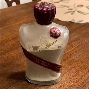 Vintage men’s HIS balanced talcum glass bottle